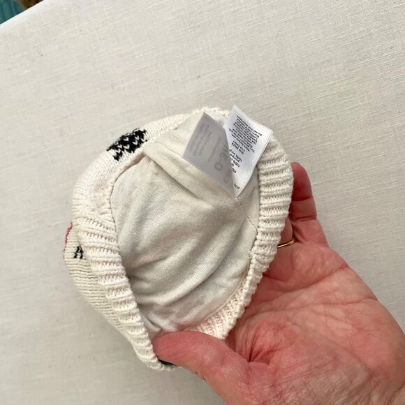 Carters Baby Infant Child Cotton Winter Hat 0 to 3 M Snowflake Pattern Lined - Picture 6 of 8